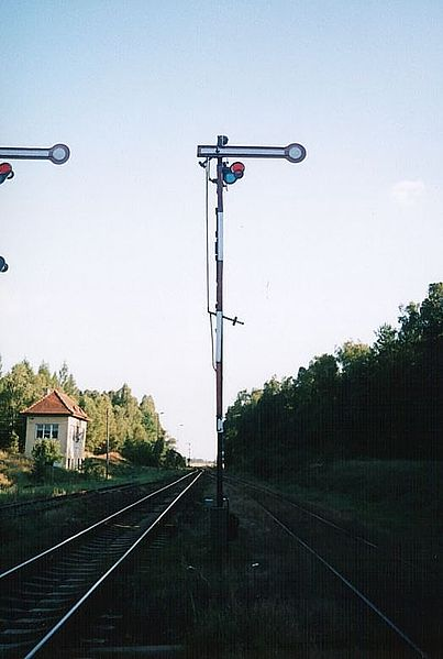 Semafory Nazwa semafor została użyta przez analogię do idei semaforów kolejowych: Zasobami współdzielonymi przez pociągi są tory Jeżeli dany tor jest w danym momencie niedostępny,