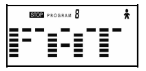 PROGRAM P2-P7 Naciśnij START/STOP by włączyć wyświetlacz. Na wyświetlaczu pojawi się PROGRAM 1. Przyciskami UP/DOWN wybierz grafik programu, który chcesz zrealizować (od P2 do P7).