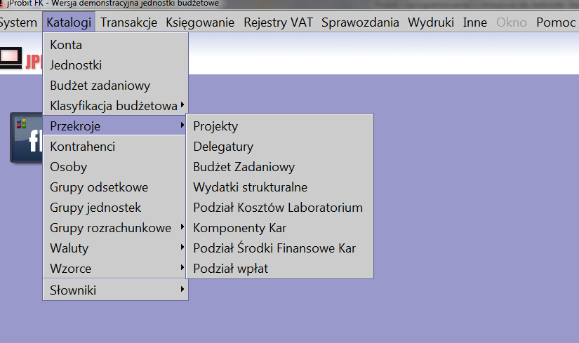 Szczegółowy opis funkcjonalności Firma PROBIT, w najnowszej wersji systemu Finansowo-Księgowego (jfk), wprowadziła funkcjonalność Przekrojów analitycznych.