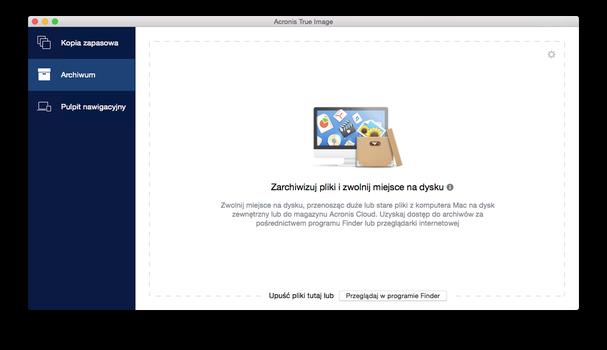 Aby zarchiwizować dane: 1. Uruchom program Acronis True Image 20