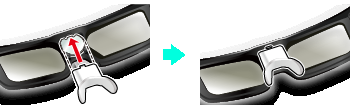 takim przypadku należy wyłączyć telewizor i rozpocząć od kroku 1. Okulary 3D - wymiana baterii Jeśli poziom naładowania baterii jest niski, kontrolka zamiga 5 razy podczas włączania Okularów 3D.
