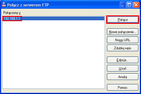 3. Serwer FTP W opisywanym przykładzie do aktualizacji wykorzystano Total Commander a. Aktualizacji można dokonać jedynie z użyciem pliku.all (plik z rozszerzeniem.all zachowuje bieżące ustawienia).