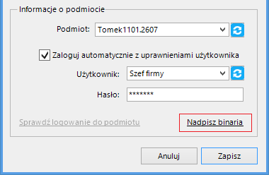 Jeśli dokonaliśmy zmian w sekcji Informacje o podglądzie sprawdzanie połączenia może być niedostępne.