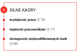Największe atuty 9 najlepiej ocenianych czynników tworzących klimat inwestycyjny w Polsce Stabilność makroekonomiczna umożliwia planowanie rozwoju firmy bez obaw przed