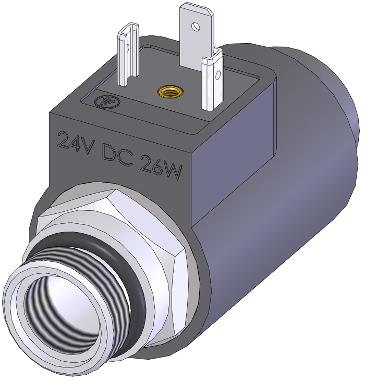 ELEKTROMAGNESY DO HYDRAULIKI EMSGC-37 Sterowanie rozdzielaczami hydraulicznymi w instalacjach hydrauliki siłowej. Elektromagnesy EMSGC-37 zasilane są prądem stałym i pracują w środowisku oleju.