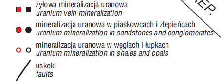 Sudety: złoża i wystąpienia mineralizacji uranowej Ważniejsze Ważniejsze złoża i i złoża i wystąpienia wystąpienia uranu uranu w w Sudetach: Sudetach: Kowary Kowary Kowary Miedzianka