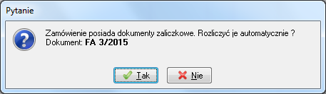 UWAGA! Najprostszym sposobem na wystawienie faktury końcowej jest dodanie w oknie Dokumenty sprzedaży odpowiedniej definicji dokumentu, np.