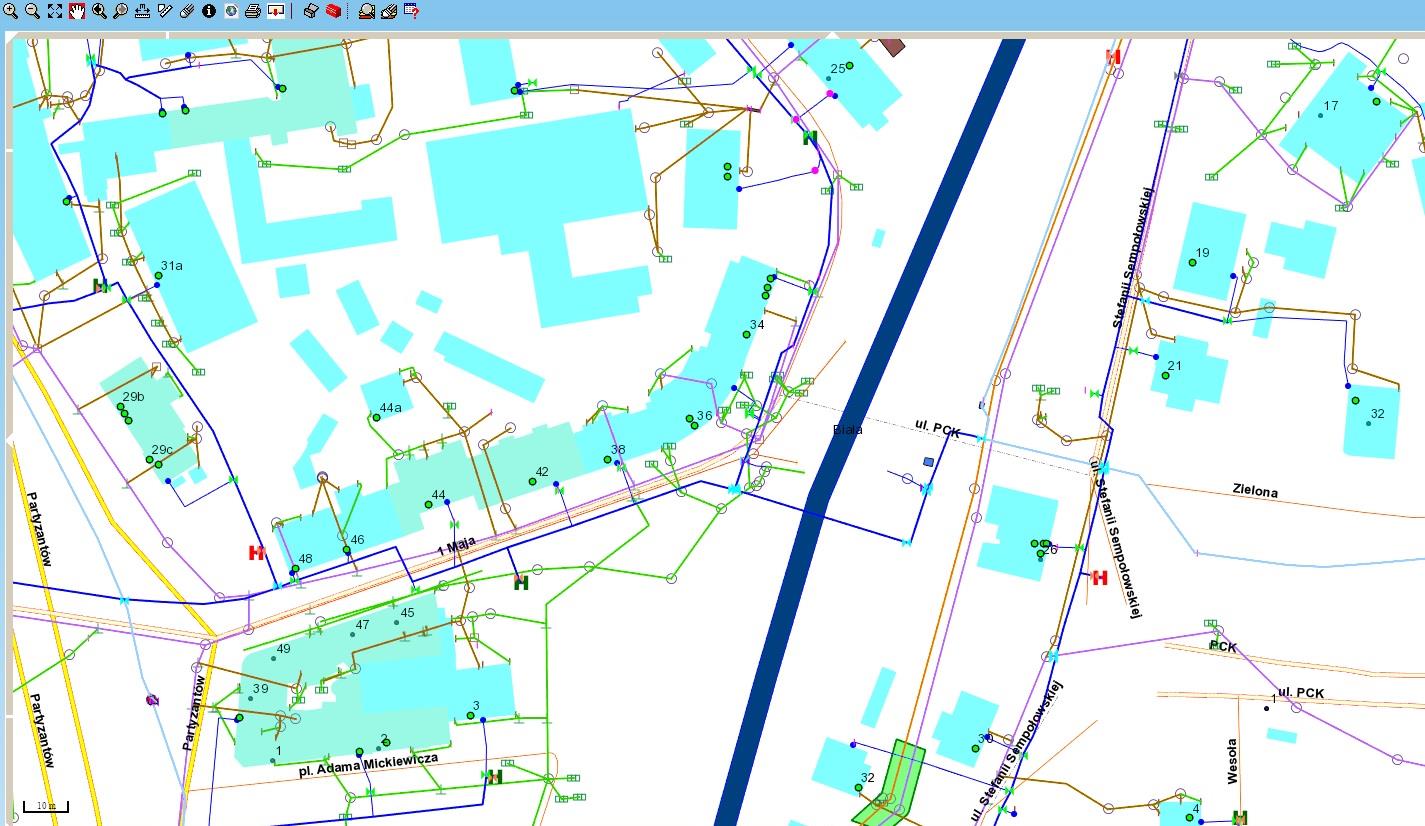 Mapa cyfrowa GIS oraz działania naprawcze i doskonalące.