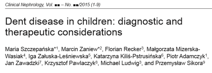 Grupa badana - n=10 dzieci z POLtube 5 nowych mutacji Niska rozpoznawalność choroby Denta Zróżnicowanie terapeutyczne tiazydy (7/10),