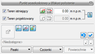 Rozpoczynamy pracę Po wybraniu opcji otwiera się okno dialogowe Punkt wysokościowy. Rys.