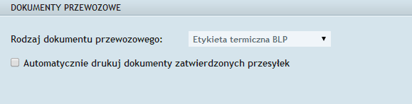 Rys. 53 Ustawienia dokumentów przewozowych w zakładce Przewoźnicy w panelu Sheepla 8.3 Korzystanie z aplikacji 8.3.1 Ekran: Dokumenty przewozowe Ekran Dokumenty przewozowe służy do wyświetlania danych przesyłki, którą wyszukujemy po numerze identyfikacyjnym zamówienia.