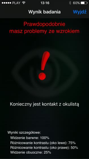 What U See PRO What U See Pro - weryfikacja przeprowadzone zostały badania w CZD testy do badania widzenia są zbyt trudne