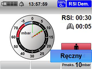 4 Przygotowanie i obsługa 2. Wybrać tryb RSI. Urządzenie przechodzi do trybu RSI. Funkcja Demand zostaje uruchomiona automatycznie. 3.