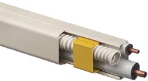Katalog klimatyzatorów 0312BC KORYTO MONTżOWE PVC 0612BC Nastawna złączka 0712BC 0812BC H Sposób montażu koryta 0912BC KORYTO MONTżOWE PVC 33 Kod koryta Długość H Kod