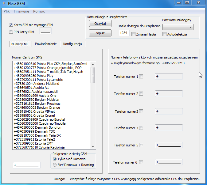 Konfiguracja sygnalizacji Konfiguracja sygnalizacji przeprowadzana jest na komputerze z systemem Windows programem Flesz GSM dostępnym na stronie www.elflesz.pl w dziale download.