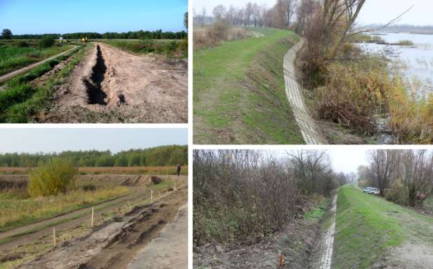 Przebudowa wałów czołowych jeziora Drużno Polder 73 Topolno i