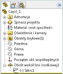 bryłowymi Wyciągnięcia/dodania bazy (rys. 13). Wygenerowany zgrubny model dopracowywano na drodze użycia dodatkowych operacji bryłowych (rys. 14). Rys. 13. Operacja bryłowa wyciągnięcia podstawy modelu Rys.