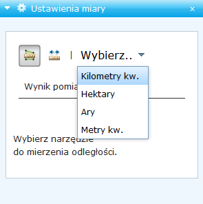 Zmierz odległość lub obszar narzędzie służące pomiarom odległości i powierzchni.