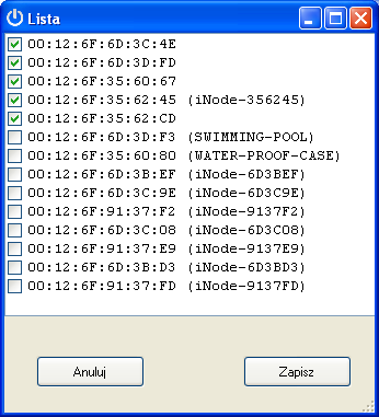 Czas załączenia: to czas na jaki wyjście przełącza się w stan aktywny. Zakres czasów jest od 0,1 sekundy do 60 minut.