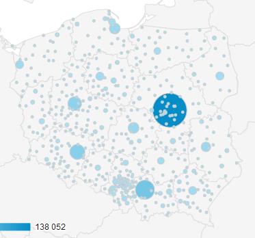 WROCŁAW 46 tysięcy sesji ŁÓDŹ 21 tysięcy sesji