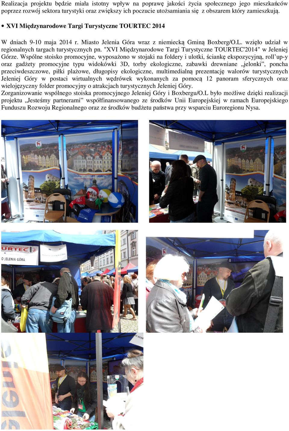 "XVI Międzynarodowe Targi Turystyczne TOURTEC'2014" w Jeleniej Górze.
