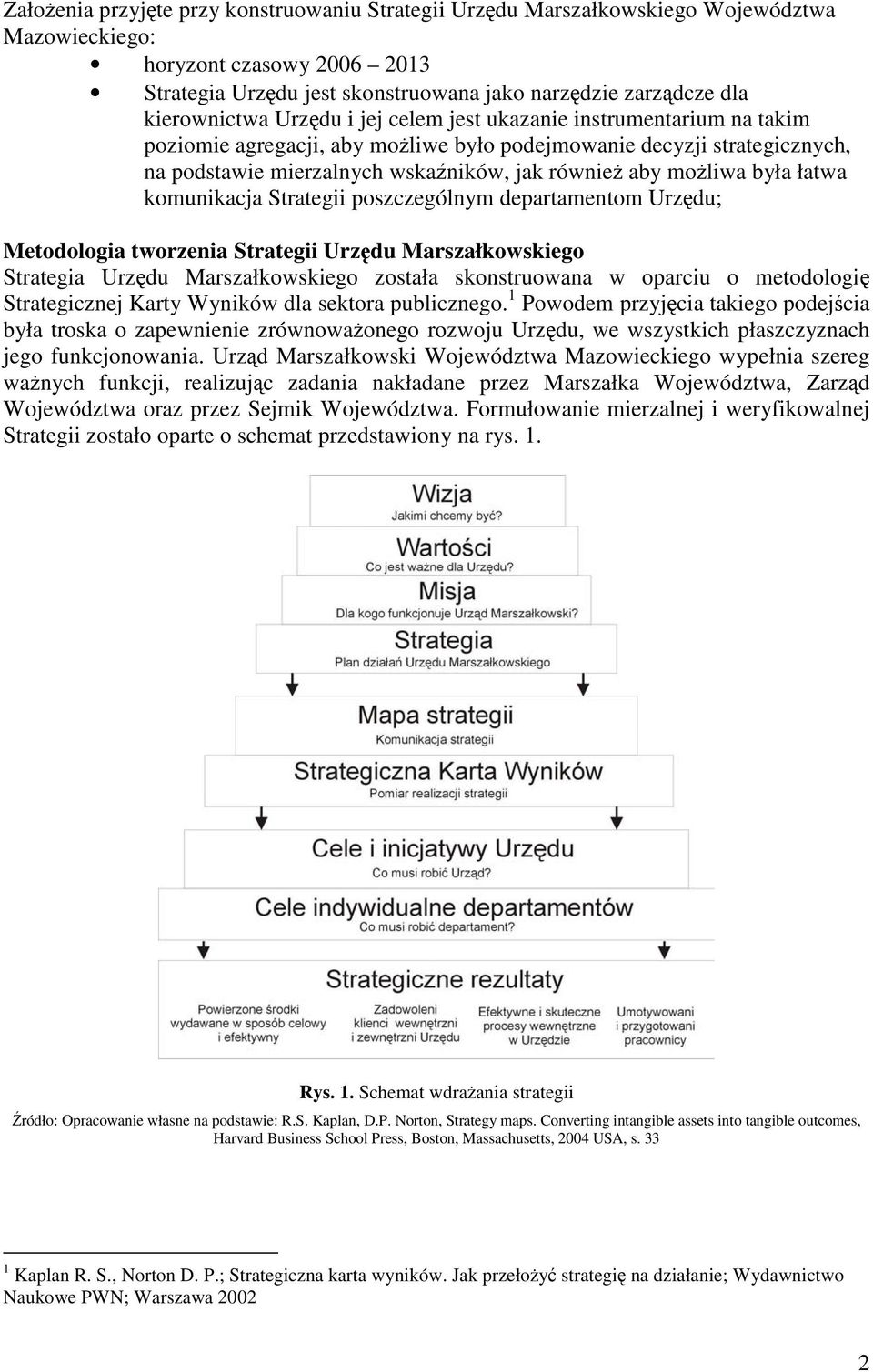 komunikacja Strategii poszczególnym departamentom Urzdu; Metodologia tworzenia Strategii Urzdu Marszałkowskiego Strategia Urzdu Marszałkowskiego została skonstruowana w oparciu o metodologi