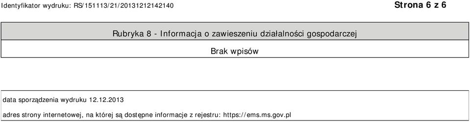 12.12.2013 adres strony internetowej, na której są