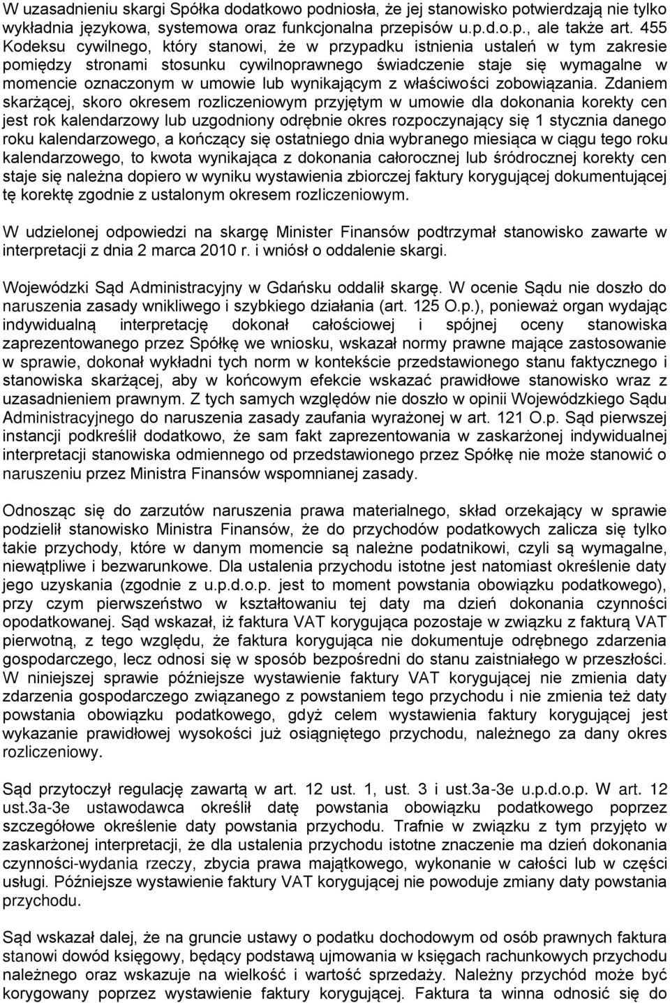 wynikającym z właściwości zobowiązania.