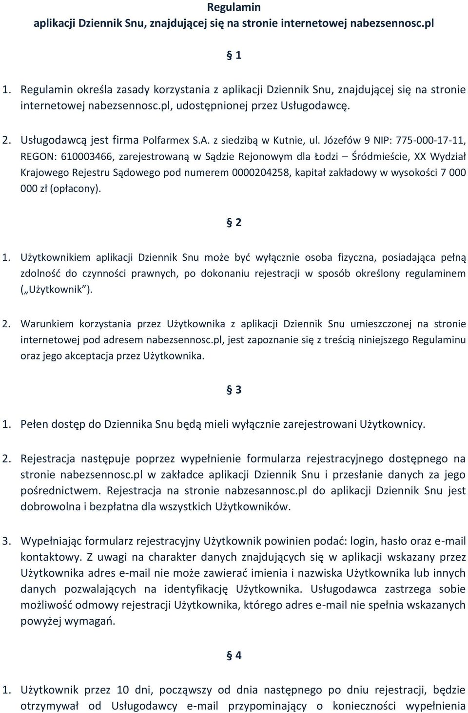 z siedzibą w Kutnie, ul.