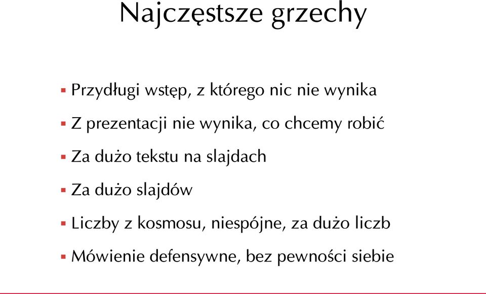 tekstu na slajdach Za dużo slajdów Liczby z kosmosu,