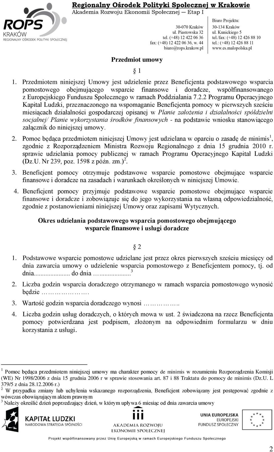 ramach Poddziałania 7.2.