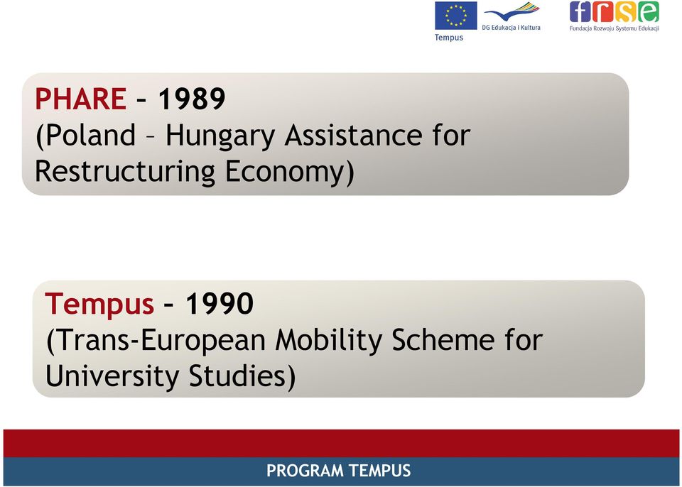 Economy) Tempus 1990