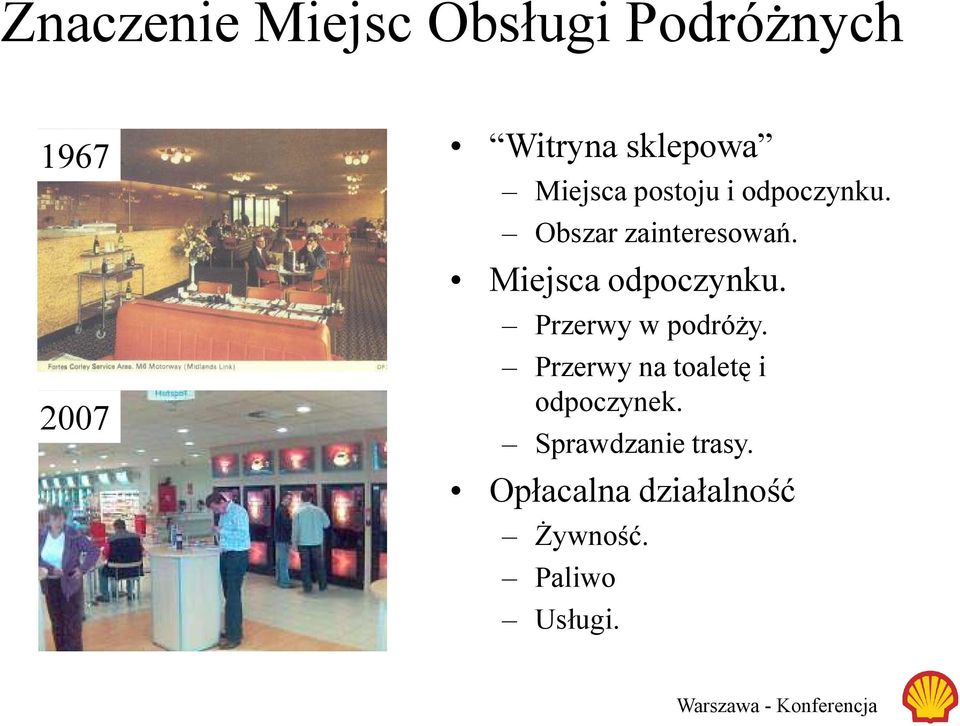 Miejsca odpoczynku. Przerwy w podróŝy.