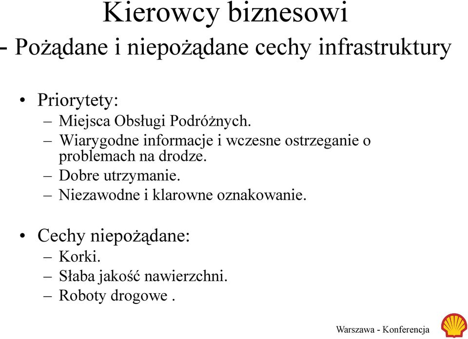 Wiarygodne informacje i wczesne ostrzeganie o problemach na drodze.