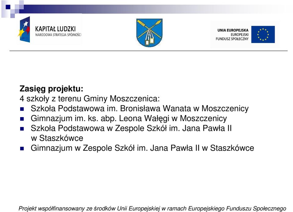 Leona Wałęgi w Moszczenicy Szkoła Podstawowa w Zespole Szkół im.