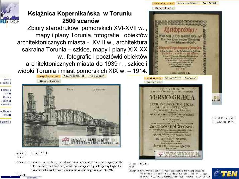 , architektura sakralna Torunia szkice, mapy i plany XIX-XX w.