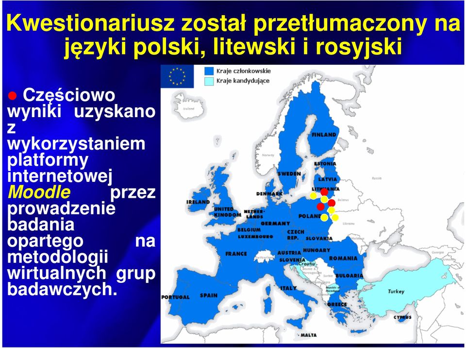 wykorzystaniem platformy internetowej Moodle przez