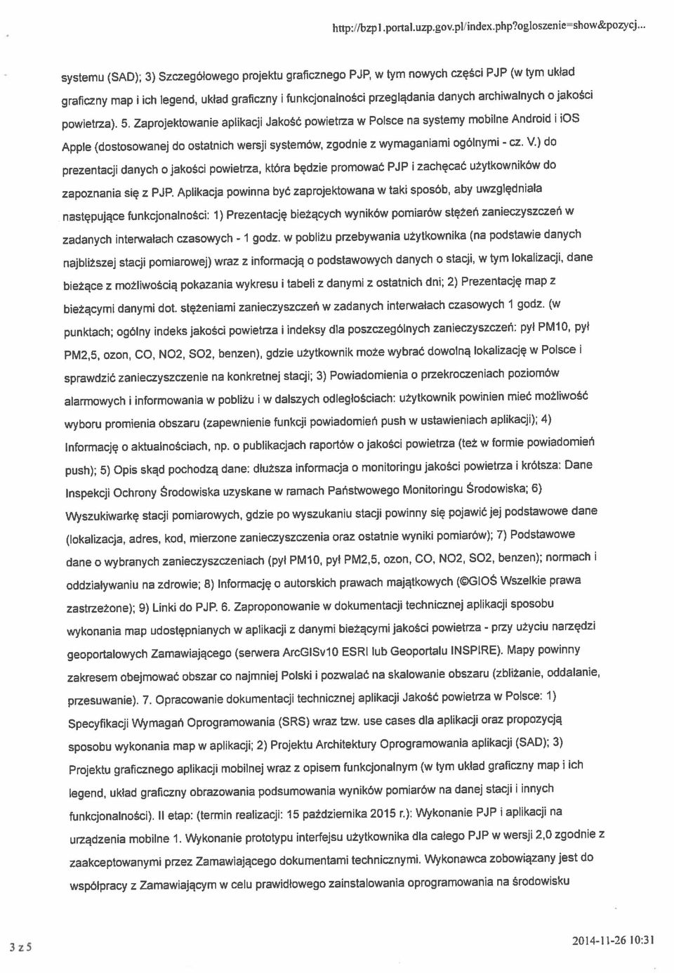 ) do ci punktach; ogólny indeks jakości powietrza i indeksy dla poszczególnych zanieczyszczeń: pył PM1Q, pył http://bzp].ponal.uzp.goy.pl/index.php?ogloszenieshow8pozycj... bieżącymi danymi dot.