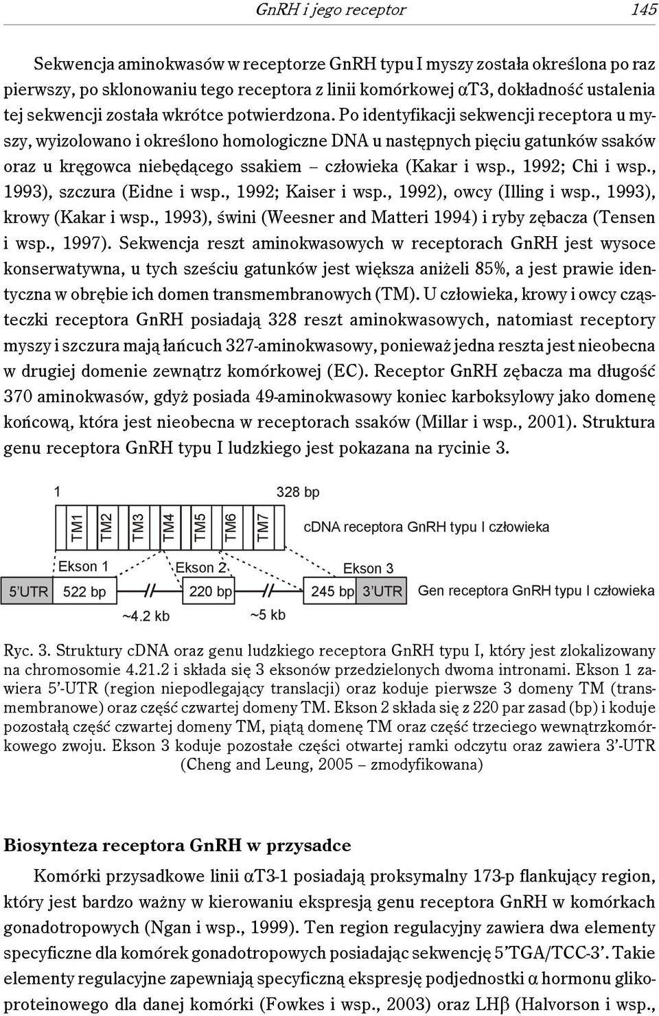 Po identyfikacji sekwencji receptora u myszy, wyizolowano i określono homologiczne DNA u następnych pięciu gatunków ssaków oraz u kręgowca niebędącego ssakiem człowieka (Kakar i wsp., 1992; Chi i wsp.