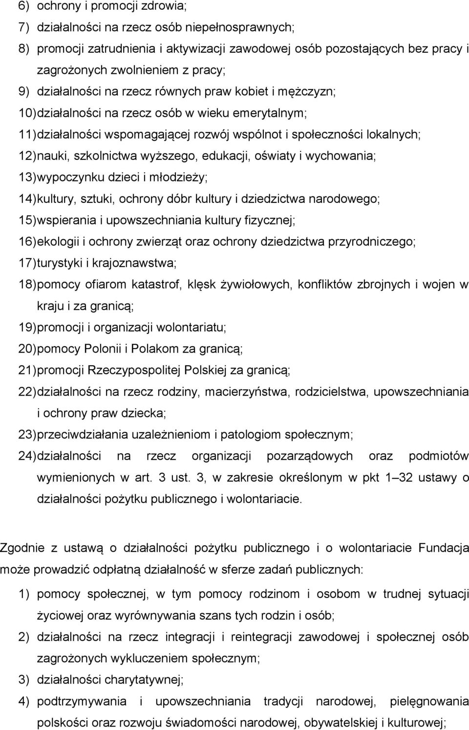 szkolnictwa wyższego, edukacji, oświaty i wychowania; 13) wypoczynku dzieci i młodzieży; 14) kultury, sztuki, ochrony dóbr kultury i dziedzictwa narodowego; 15) wspierania i upowszechniania kultury