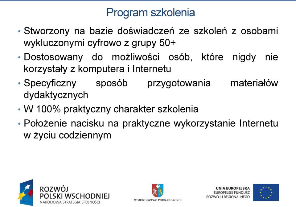 komputera i Internetu Specyficzny sposób przygotowania materiałów dydaktycznych W 100%