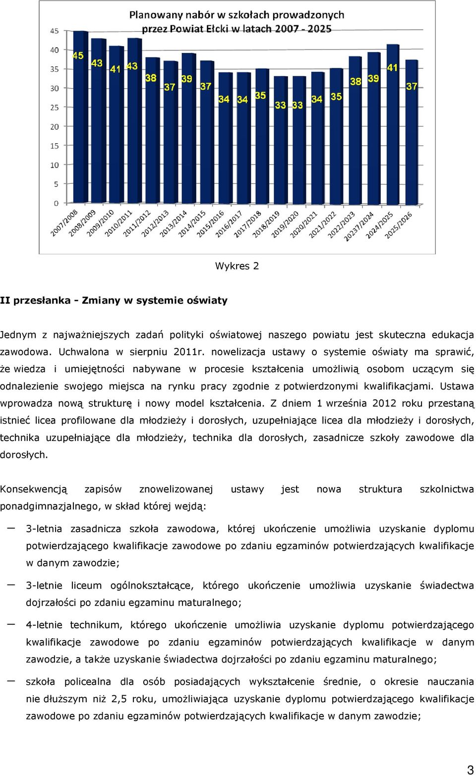 potwierdzonymi kwalifikacjami. Ustawa wprowadza nową strukturę i nowy model kształcenia.