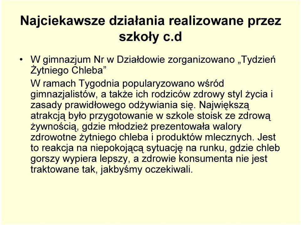 rodziców zdrowy styl życia i zasady prawidłowego odżywiania się.