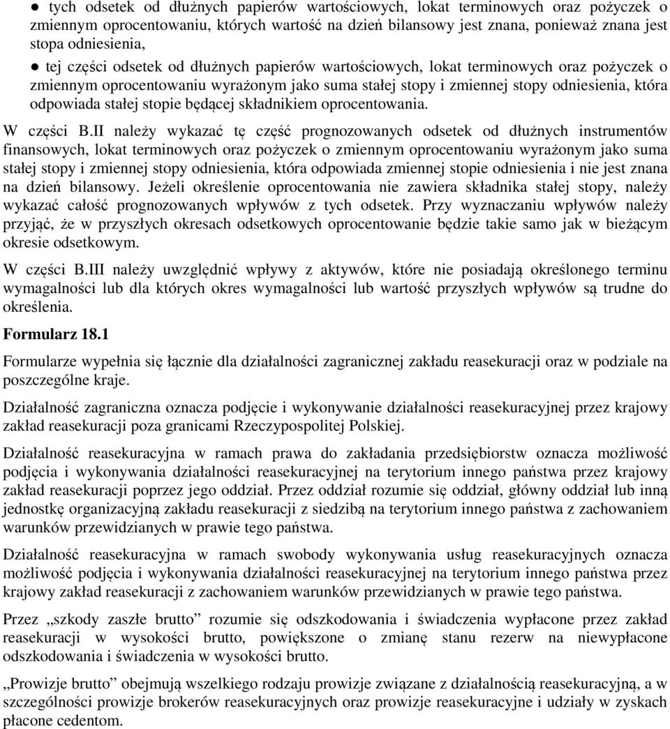stopie będącej składnikiem oprocentowania. W części B.