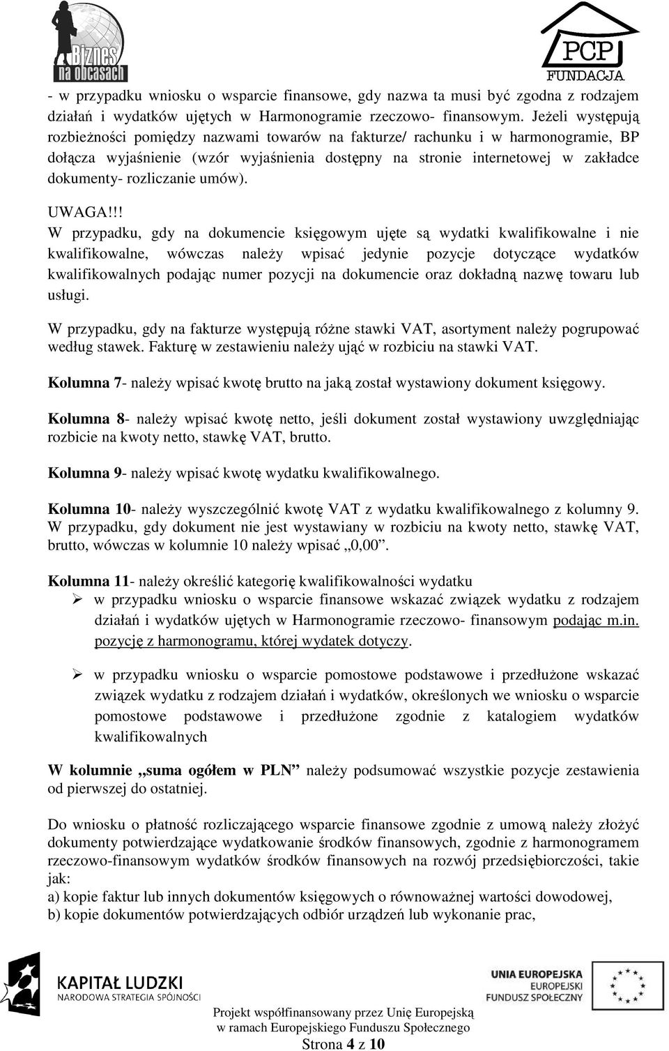 rozliczanie umów). UWAGA!