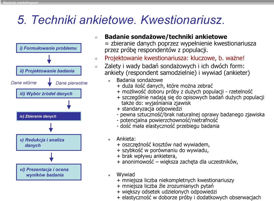 Projektowanie kwestionariusza: kluczowe, b. ważne!