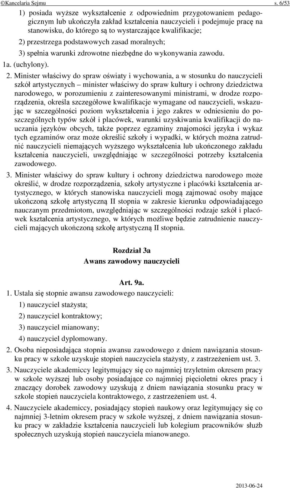 kwalifikacje; 2)