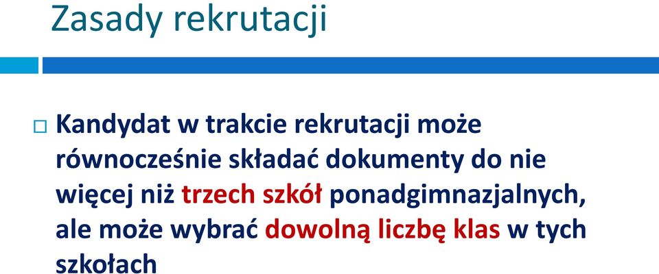 do nie więcej niż trzech szkół