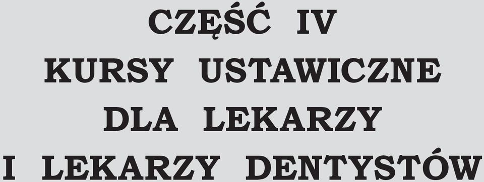 LEKARZY I