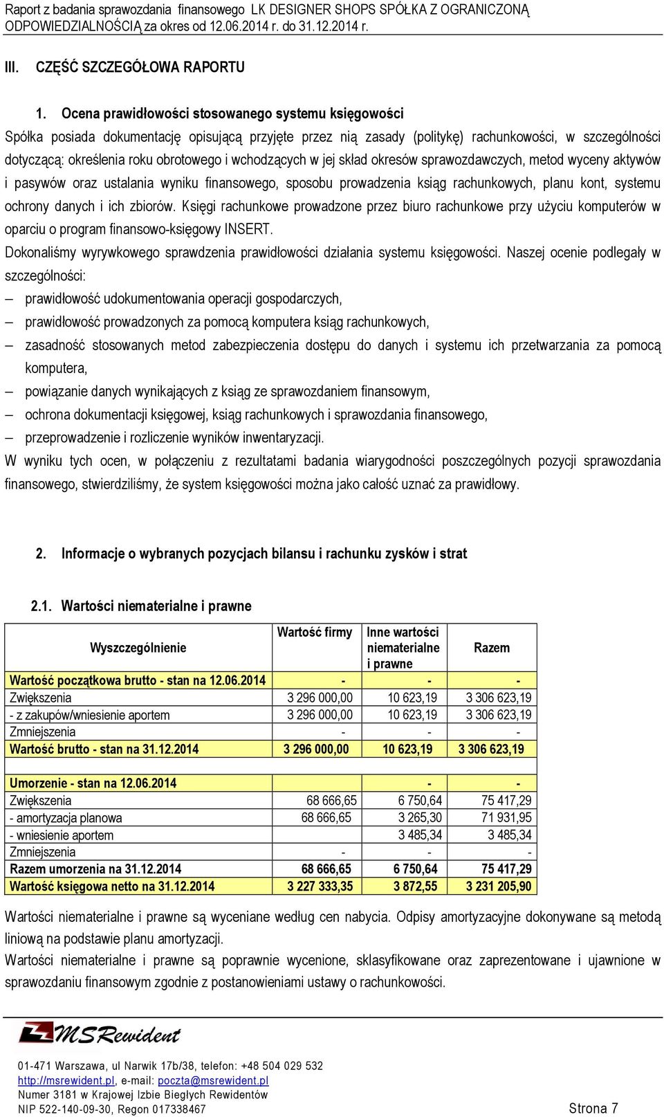 wchodzących w jej skład okresów sprawozdawczych, metod wyceny aktywów i pasywów oraz ustalania wyniku finansowego, sposobu prowadzenia ksiąg rachunkowych, planu kont, systemu ochrony danych i ich